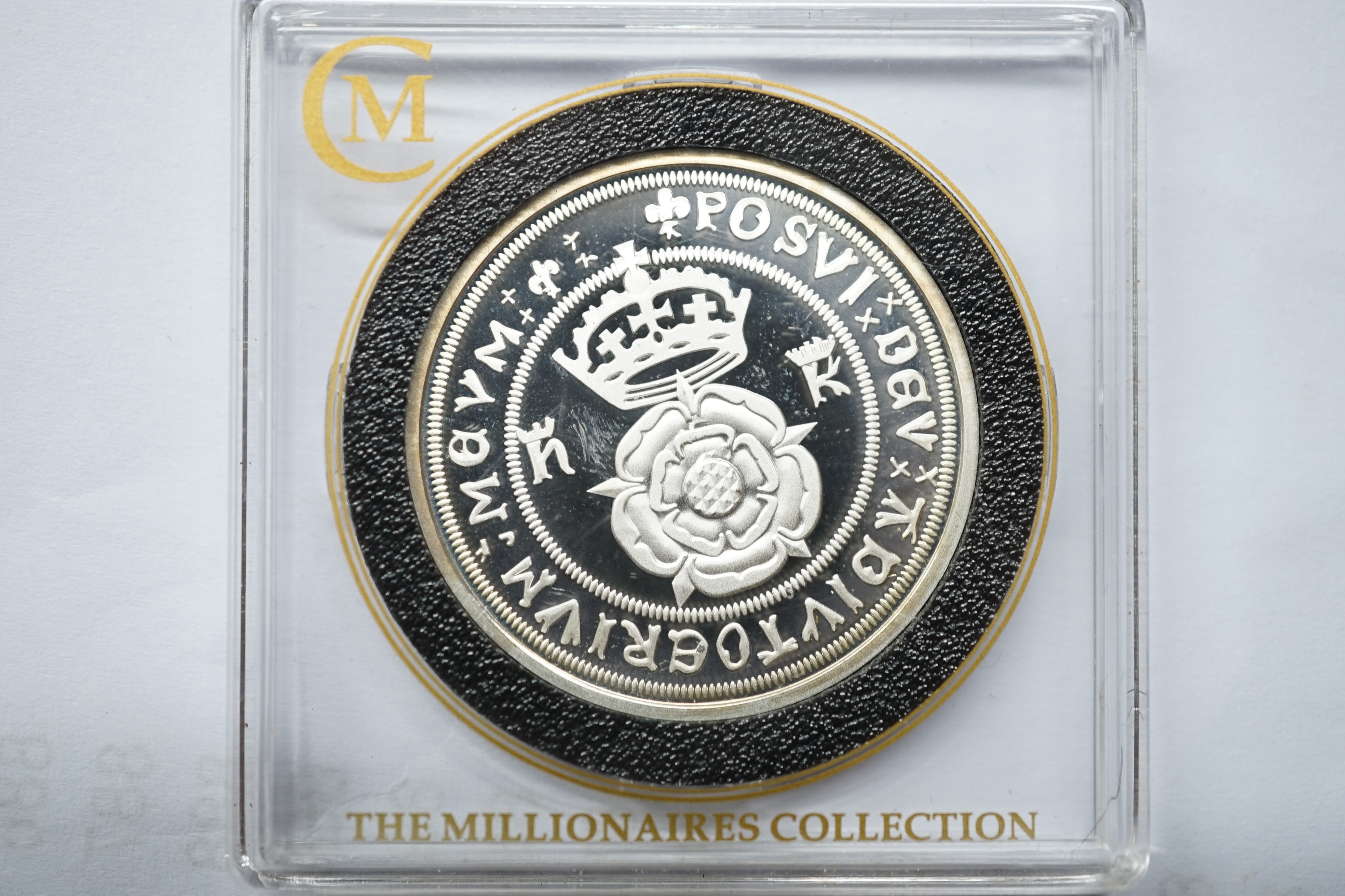 British commemorative coins, Elizabeth II, Millionaires Collection ‘Henry VIII’ proof silver festoon and a Royal Mint Charles Darwin proof silver £2 (2)